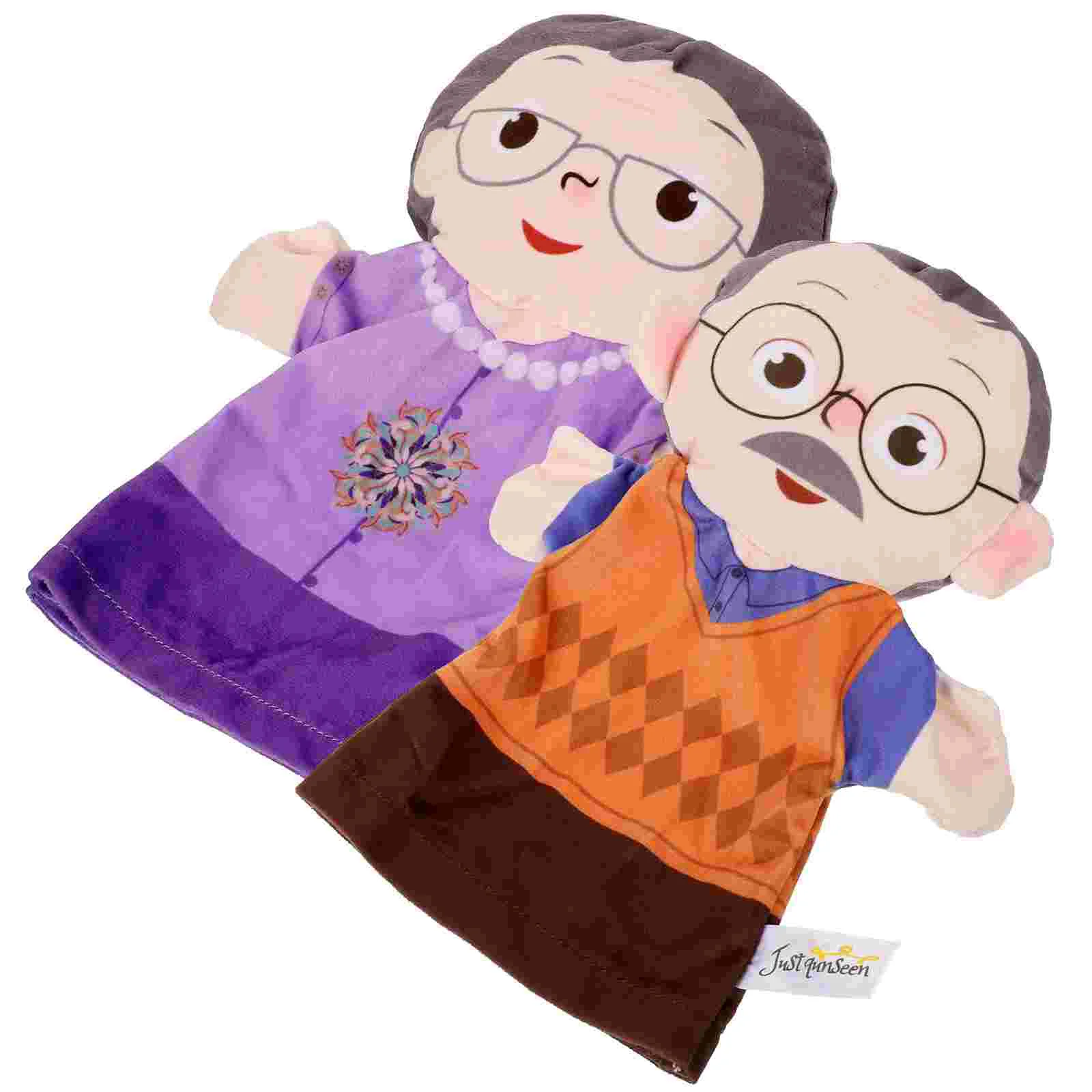 2 Pcs Family Hand Puppets Character The Marionettes for Adults Story Telling Child