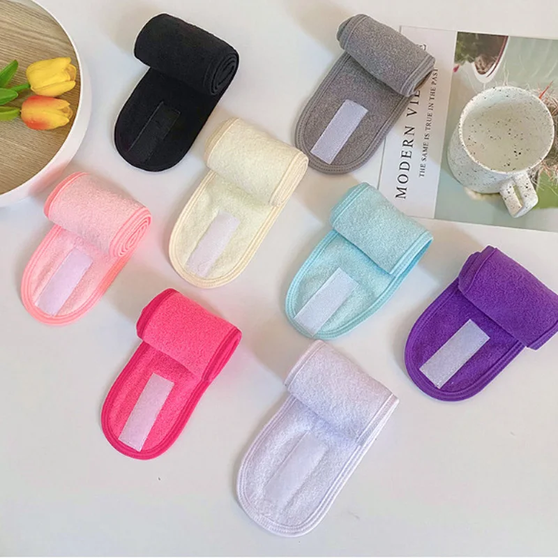 Stirnbänder zum Wickeln für Make-up, Hautpflege, Duschen, 30 Stück, Logo anpassbar, verstellbare Schal-Stirnbänder für modische Damen und Herren – Detail 9