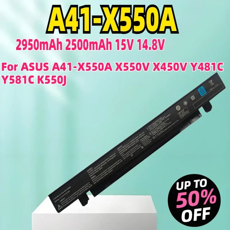 

2950mAh New A41-X550A Laptop Battery Be Suitable for ASUS A41-X550A X550V X450V Y481C Y581C K550J Notebook Battery Laptop