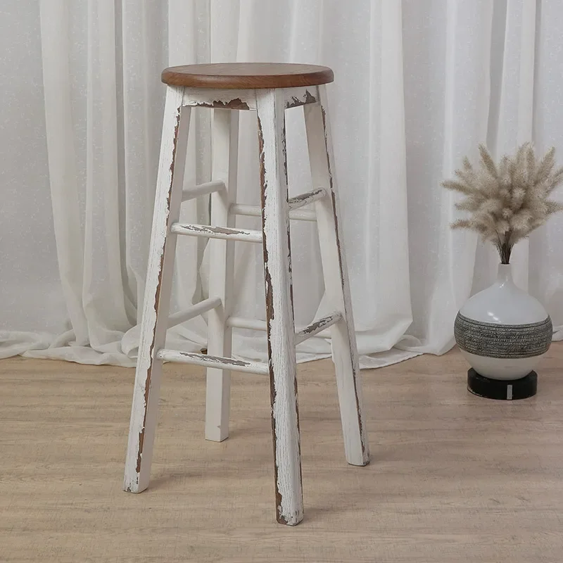 American style solid wood bar countertop high stool made of vintage vintage bar staircase stool high chair