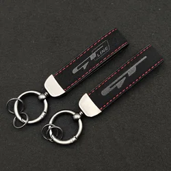 Luxury Women Men Key Chain Suede Leather Car Keychain For KIA K5 Rio Ceed Sportage Picanto Proceed GT Line Keychain Accessories