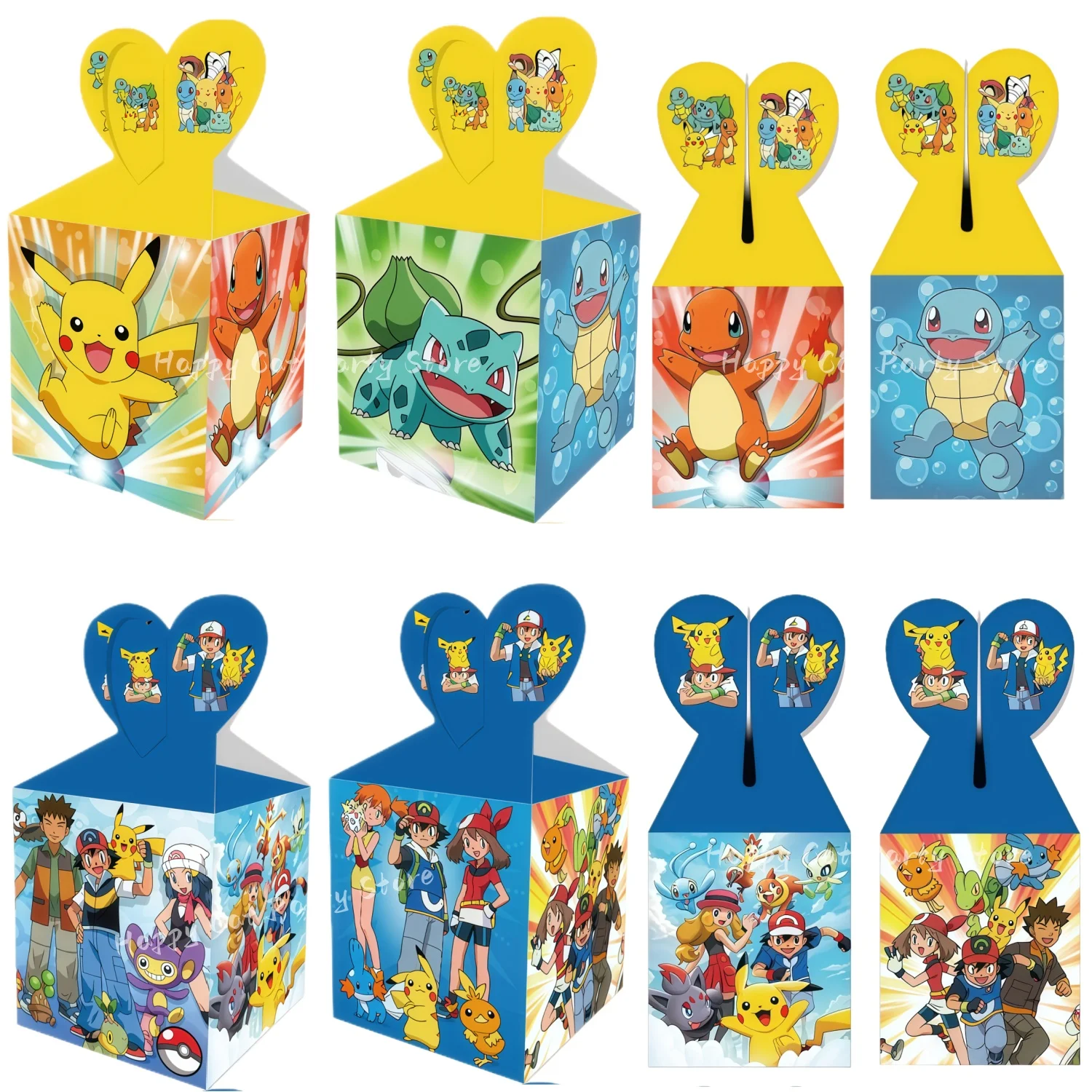 

Pokemon Candy Popcorn Box Cookies Chocolate Snacks Boxes Pikachu Chocolate Candy Box Gifts Packaging Box Baby Shower Treat Gifts