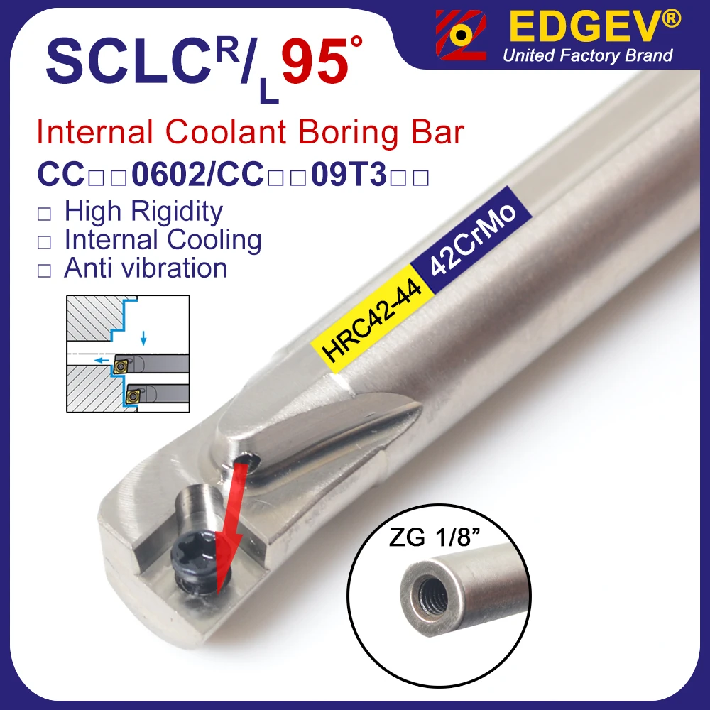 

SCLCR Inner Cooling Lathe Cutter Bar S08K S10K S12M S16Q SCLCR06-A SCLCR09-A Internal Turning Tool Holder for CCMT CCGT Insert