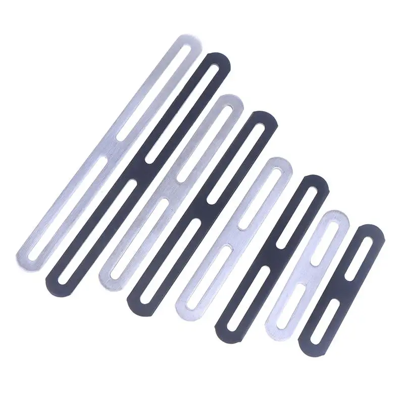 Hot Sale 1Pcs Thickened Stainless Steel Straight Angle Bracket 180 Degree Flat Fixed Connector Black/Silver Furniture Holder