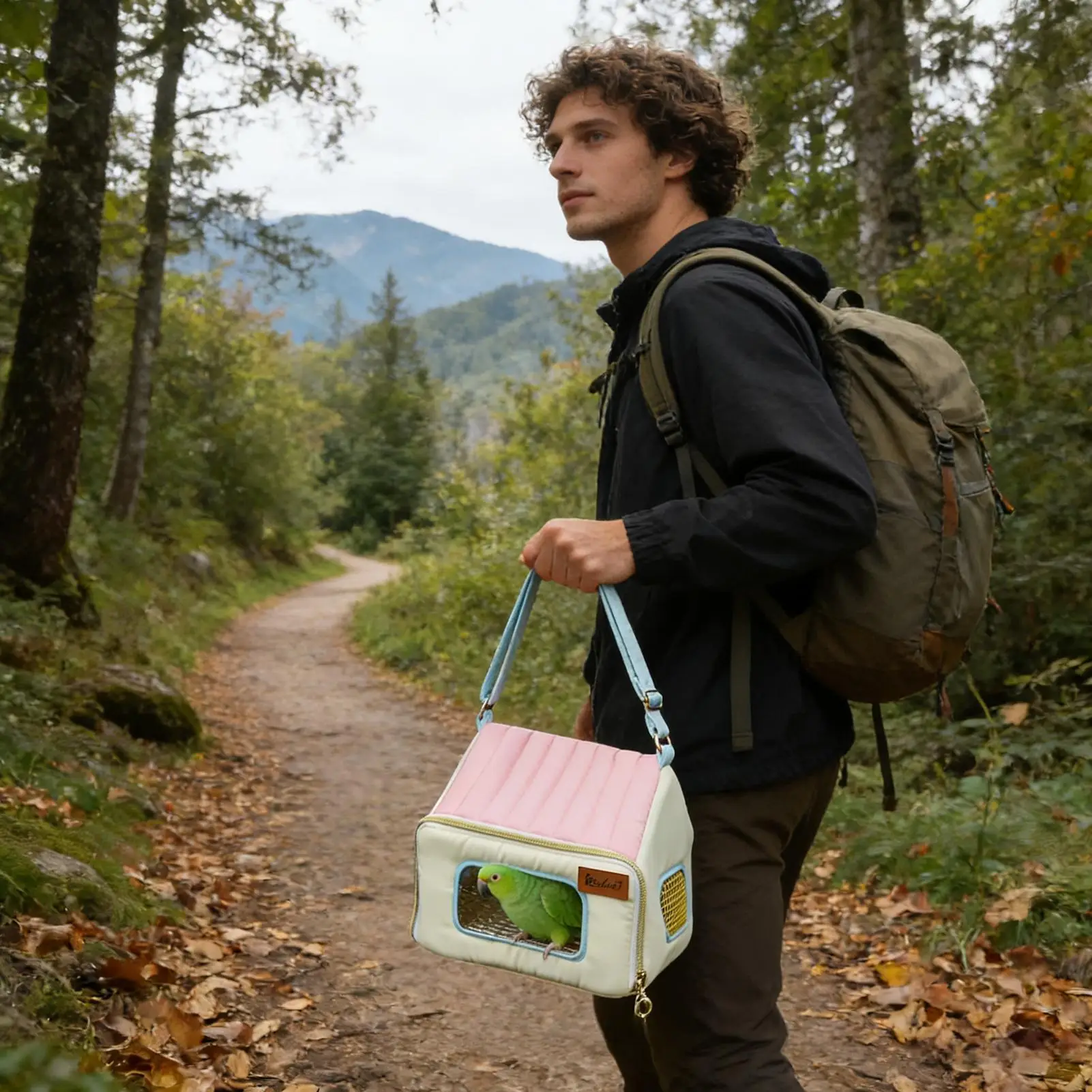 

Дорожная клетка для птиц с подносом из нержавеющей стали, портативная теплая дышащая сумка для домашних животных, переноска для птиц, дорожная клетка для животных, голубей, офисов