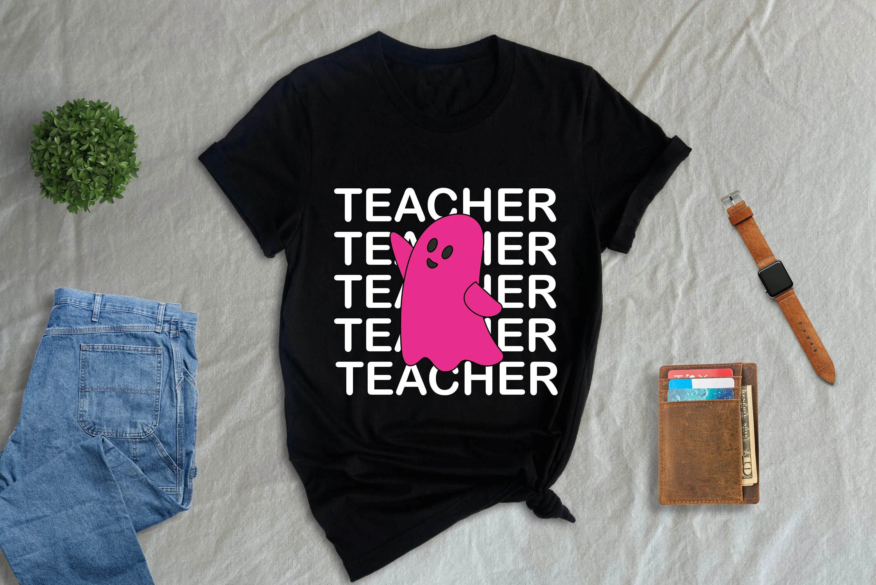

Boo Teacher T Shirt Ghost Halloween Funny