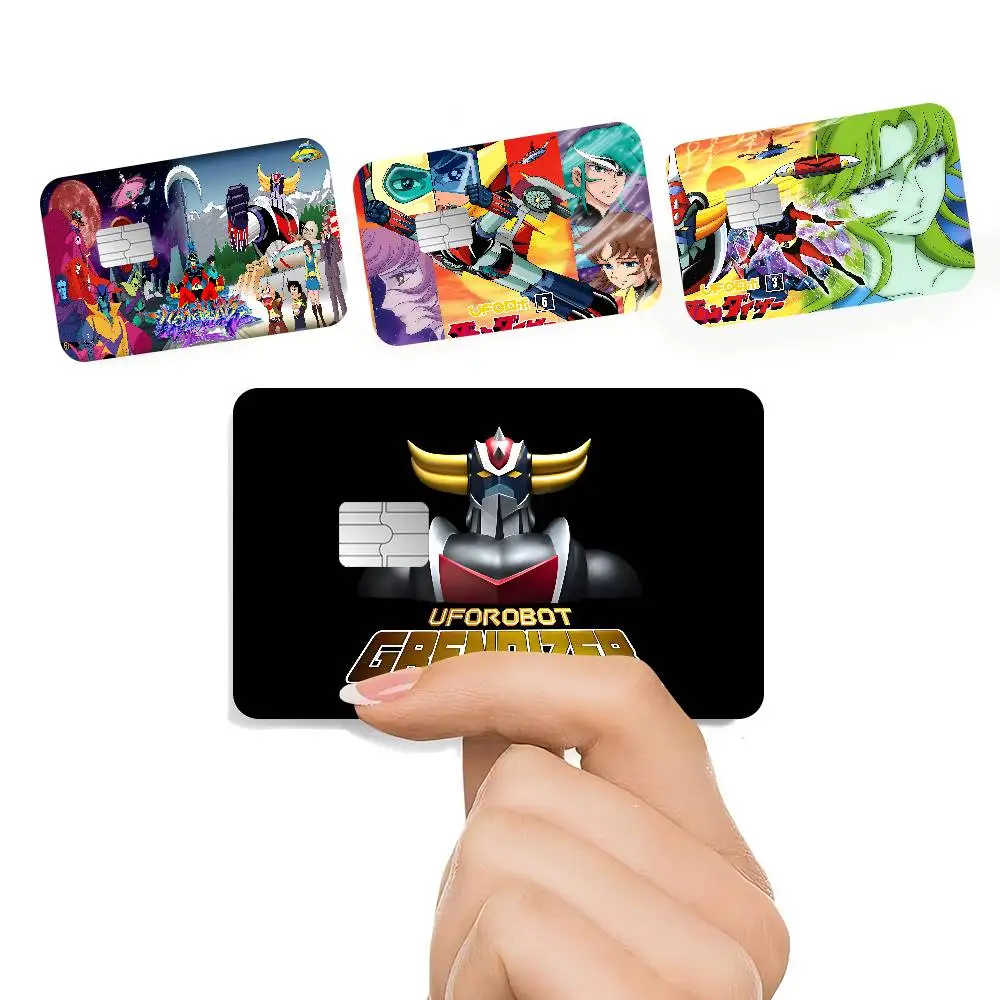 UFO ROBO GRENDIZER GOLDORAK Anmie pegatina película cubierta de piel para tarjeta de crédito tarjeta bancaria de débito frontal