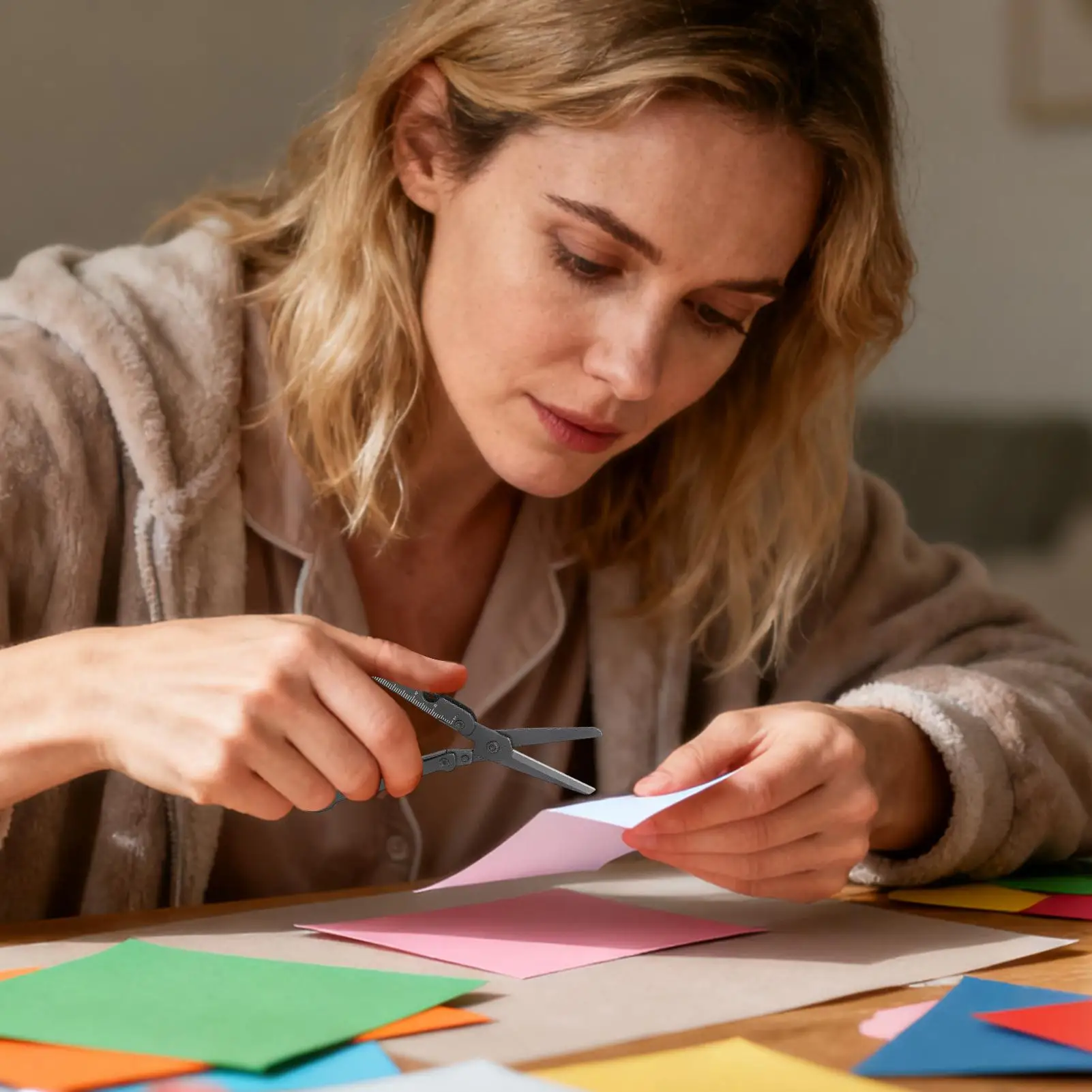 مقص قابل للطي للسفر في الهواء الطلق مقص الصيد مقص مقاوم للصدأ للتغليف اليومي للمنزل والمكتب والنزهات المدرسية