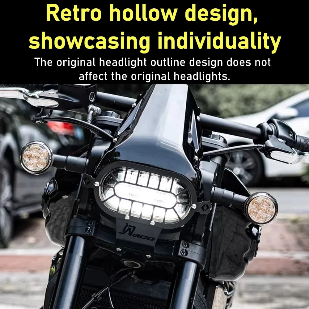 【Perfect fit】Retro headlight grille cover/net for QJMOTOR SRV 600 retro motorcycle modification