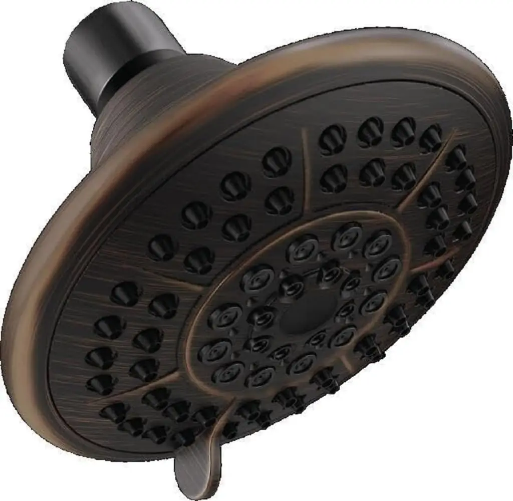 

Universal Bronze Touch-Clean Showerhead with 5 Settings for Easy Cleaning and Adjustable Spray