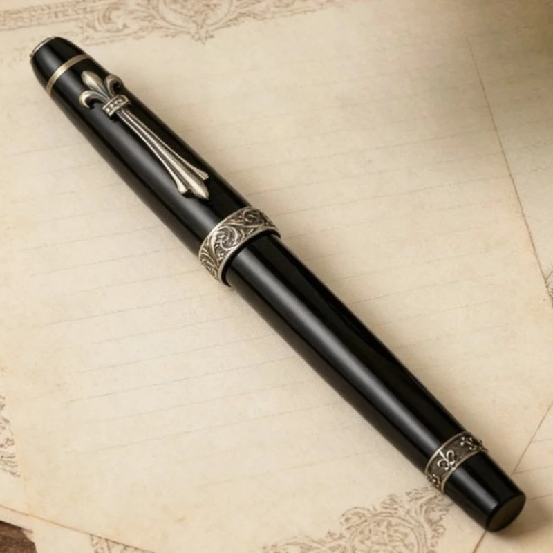 German Jowo Pen Tip New NATAMI Fountain Pen Dark Night Inheritance Croheart Style High End Business Gift Metal Texture F Ink Pen