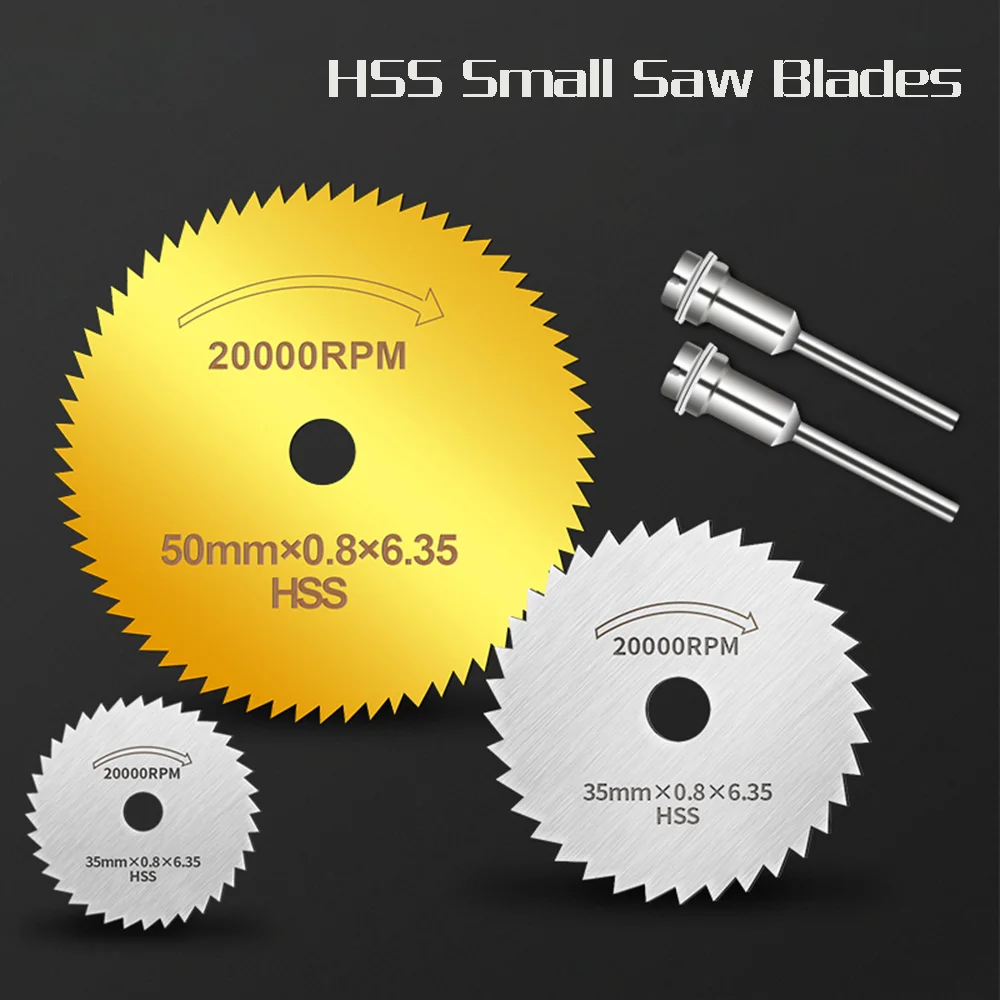 

8Pcs HSS Mini Small Cutting Saw Discs 22/25/32/35/44/50/60mm Cutoff Blade Dremel Rotary Tool Abrasive Grinders Grinding Drilling