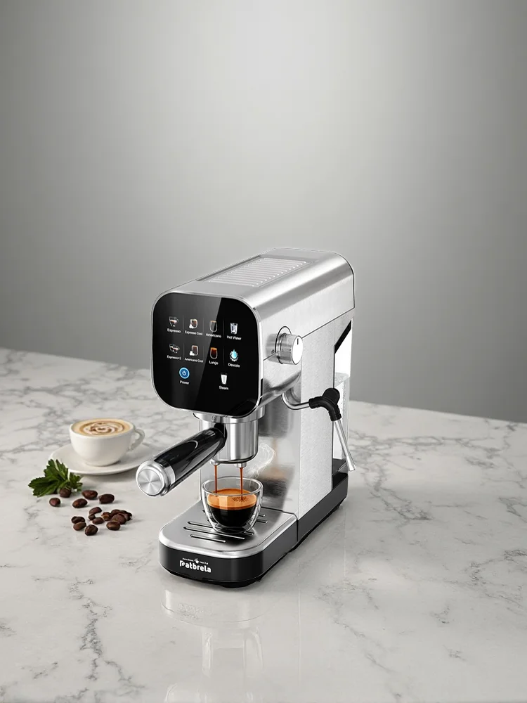 Patbrela 20Bar Halbautomatische Espresso-Kaffeemaschine mit Doppelwassersystem, Echte Kaltbrüh-Kaffeemaschine mit 4-in-1 Siebträger, Professionelle Espressomaschine