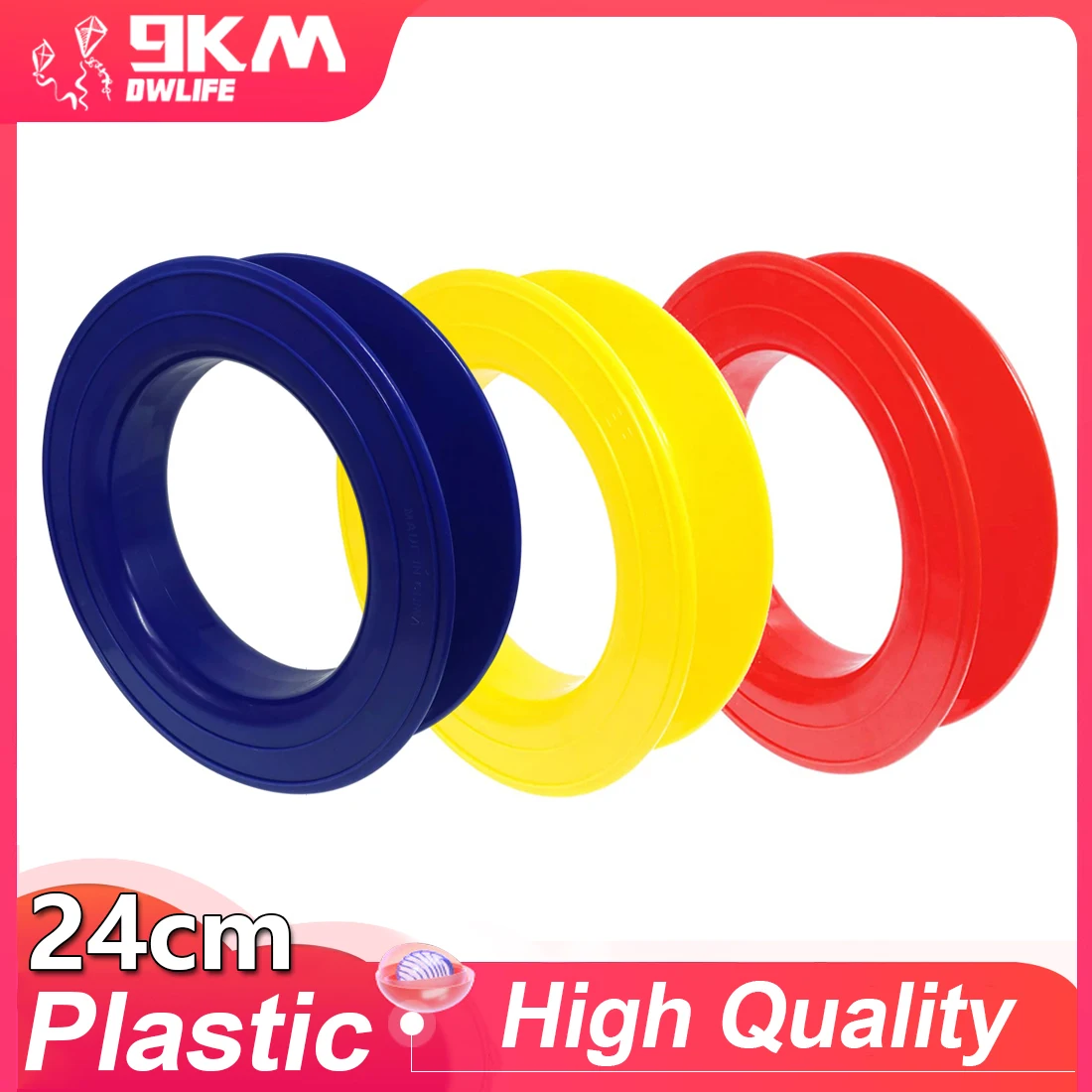 

9KM DWLIFE 9.5in YoYo Kite Reel Winder ABS Plastic Easy for Single Line Kites Delta Inflatable Kite with Dacron Flying Line