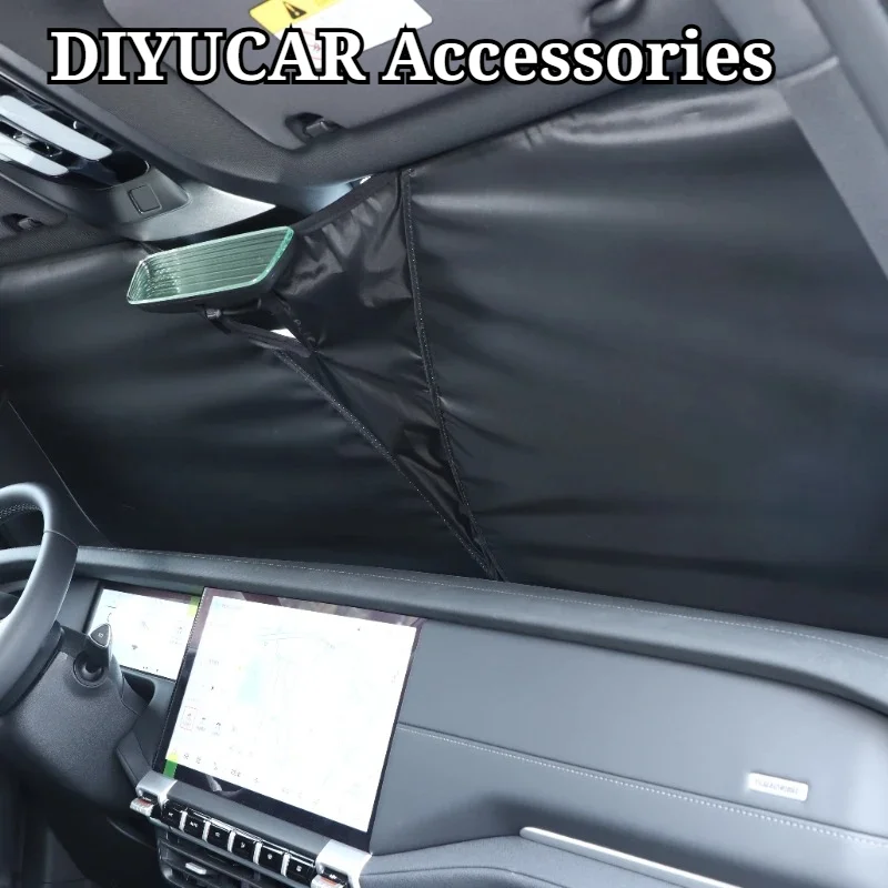 

For Changan Deepal G318 2024-2026 Silver Car Front Windshield Sunshade Sun Protection Visor Sunshade Interior Accessories