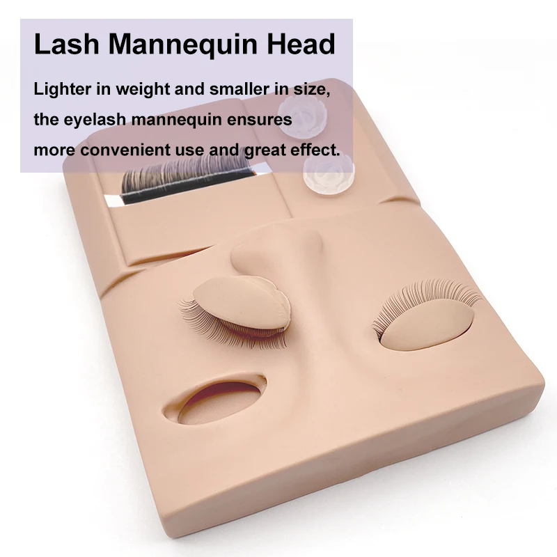 New Silicone Head Training Mannequin with Removable Eyes Practice Head Model For Eyelash Extension Training Mannequin Head