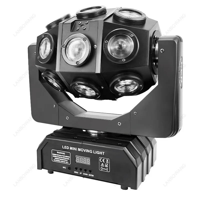 Smart Moving‑Head Stage Laser Light Rotating LED Flash Lamp For KTV Bar Nightclub Wedding Disco Party Atmosphere Lighting