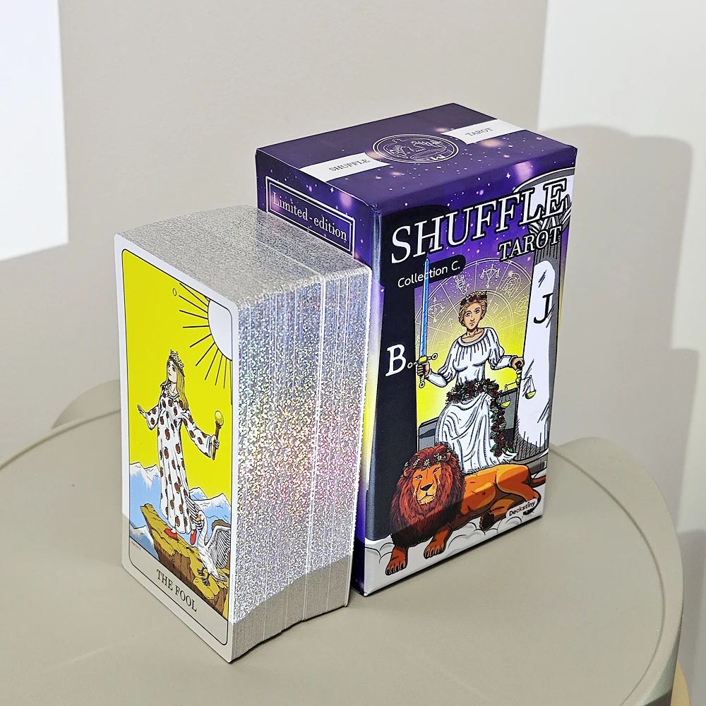 

12*7cm Shuffle Tarot Collection C (Complete A&B 116cards with Silver Gilded Edges) Shuffled World of RWS Tarot Deck In Rigid Box