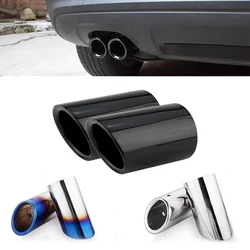 76mm Stainless Steel Car Tailpipe For Audi A4 B8 Avant A5 Sportback 8T Q5 8R Q3 8U Exhaust Muffler Pipe Tip Auto Accessories