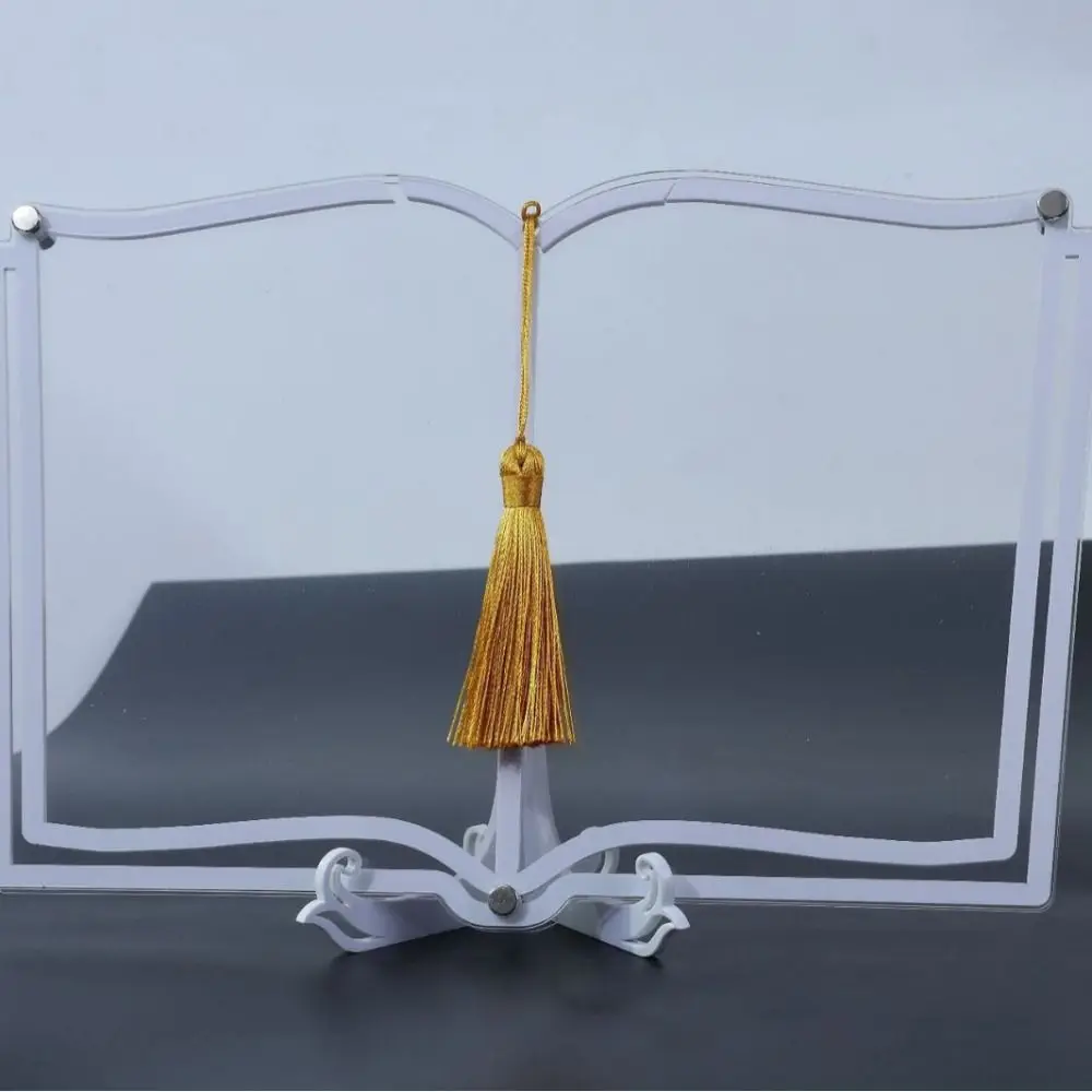 

Acrylic Book Shelf Display Clear Practical Book Stand Decor Black/White Vertical Organization Shelf Desk