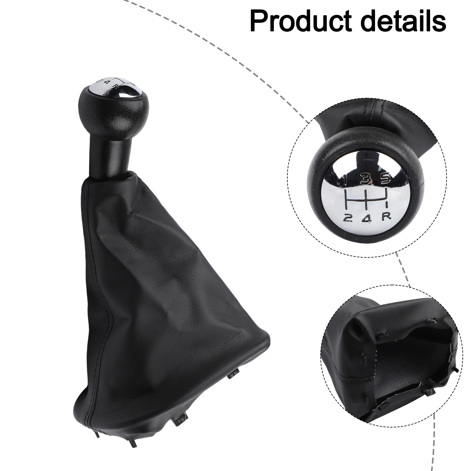 5 Speed  Car Gear Shift Knob W/ Gaitor  Complete For 207 For 307 For 308 Shifter  Lever Gaiter Boot Cover Car Accessorie - view 6