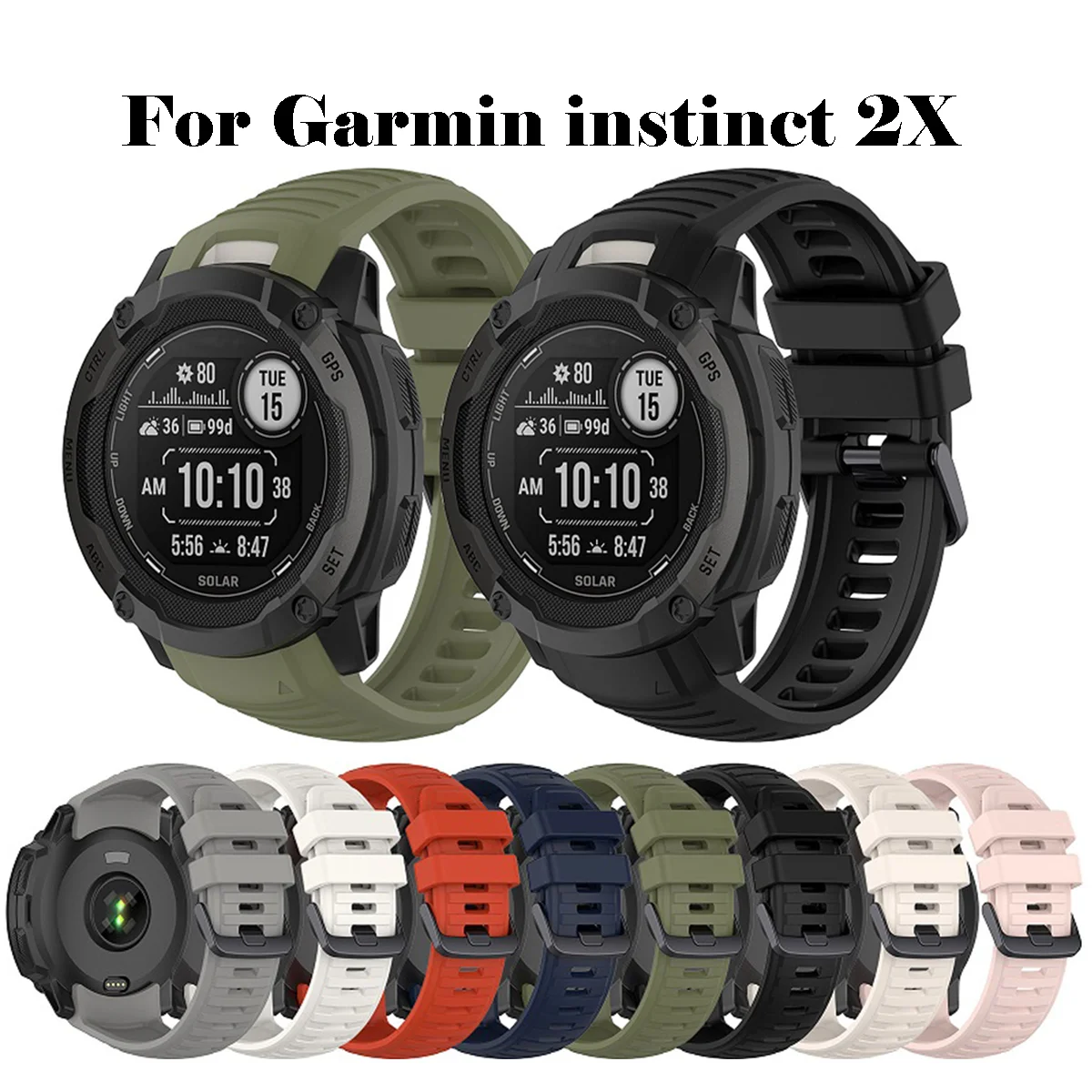 For Garmin instinct 2X Wear-Resistant Wrist Strap Super Lightweight Quick Disassembly Outdoors Movement Wrist Strap