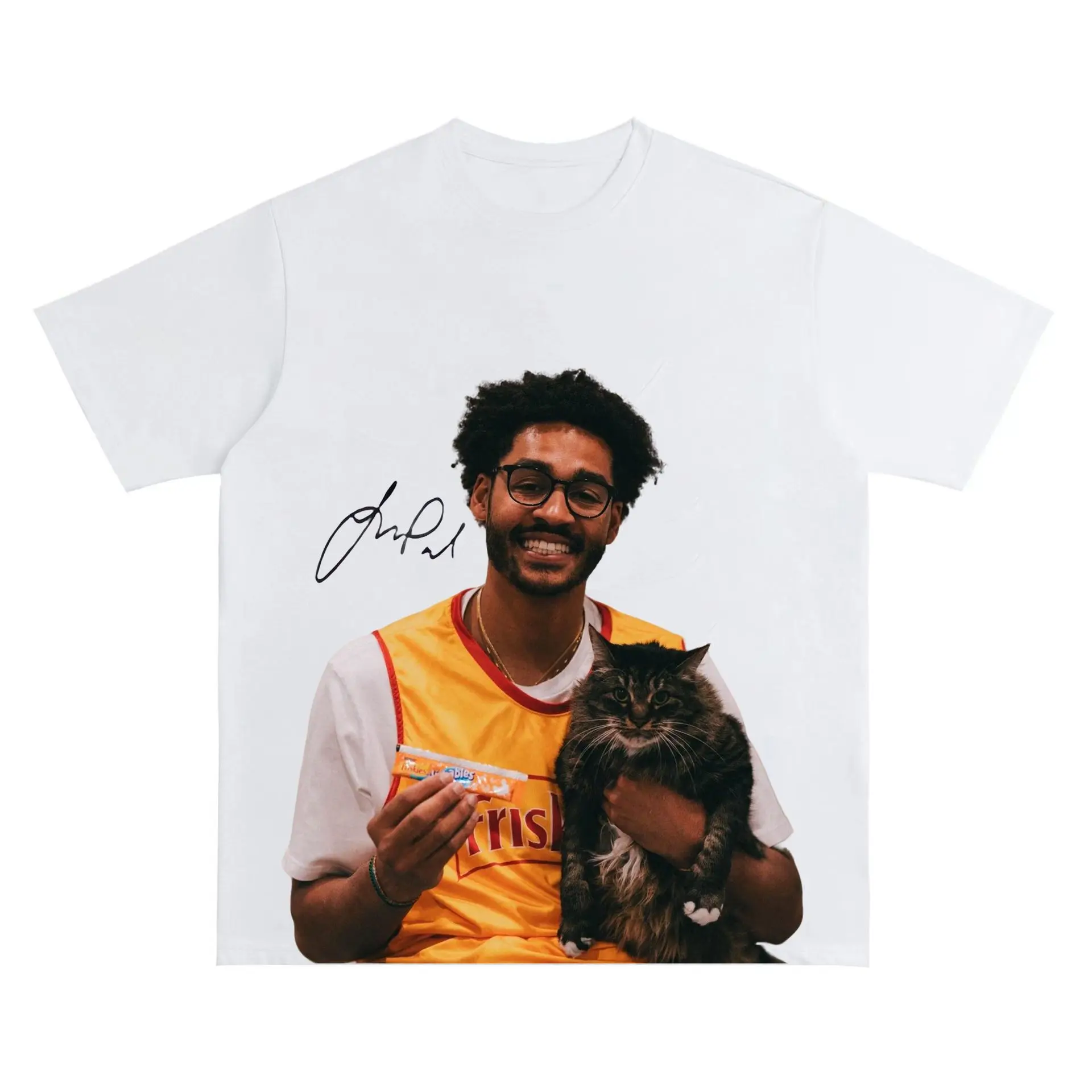 Pulme American Digital Direct Injection Breathable Printed American Retro Round-neck Streetwear Casual Pure Cotton Short-Sleeve