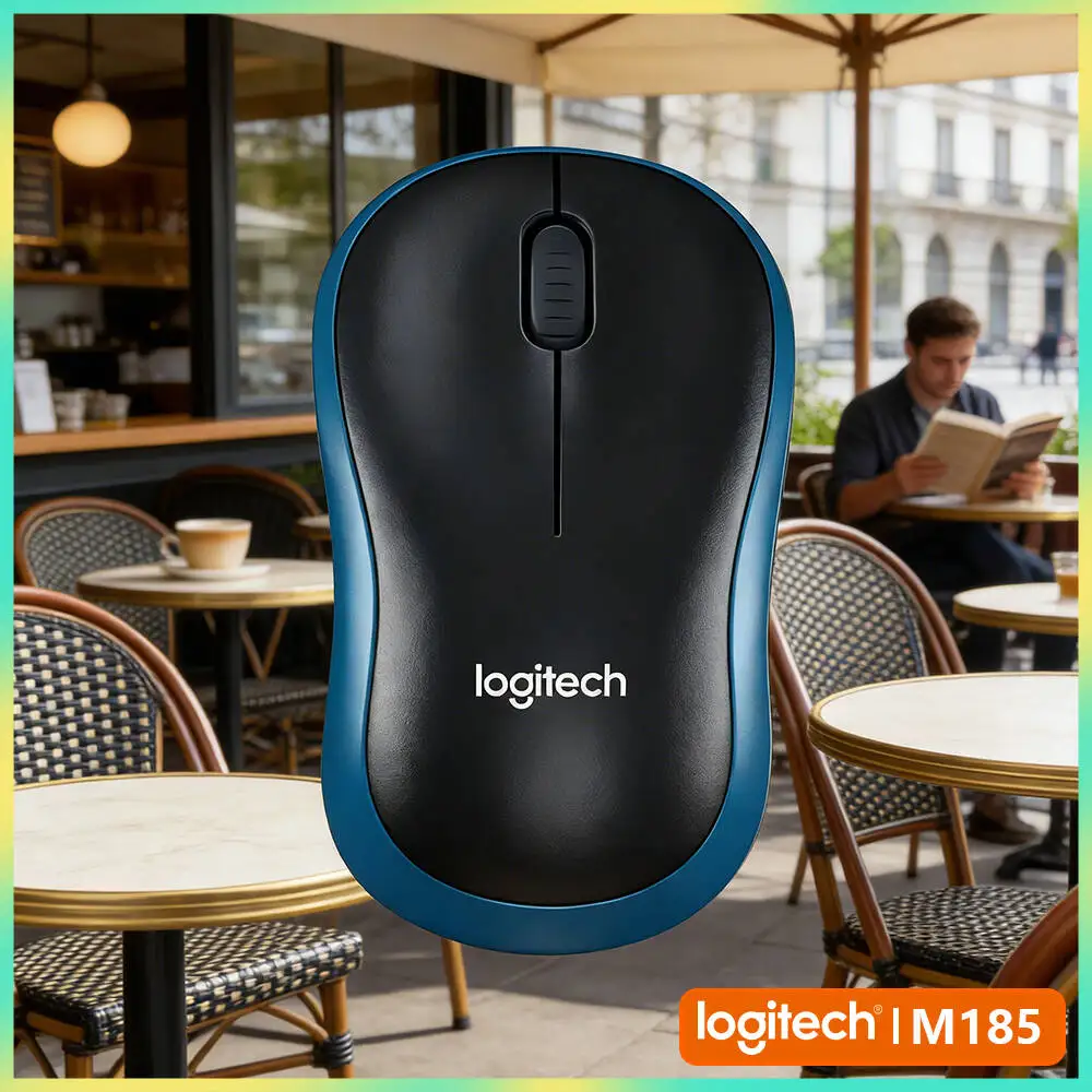 Logitech M185 Hybrid Work Setup Mouse 1000 DPI Optical Tracking Auto-Sleep 1 AA Battery 12-Month Life Laptop Desktop Tool