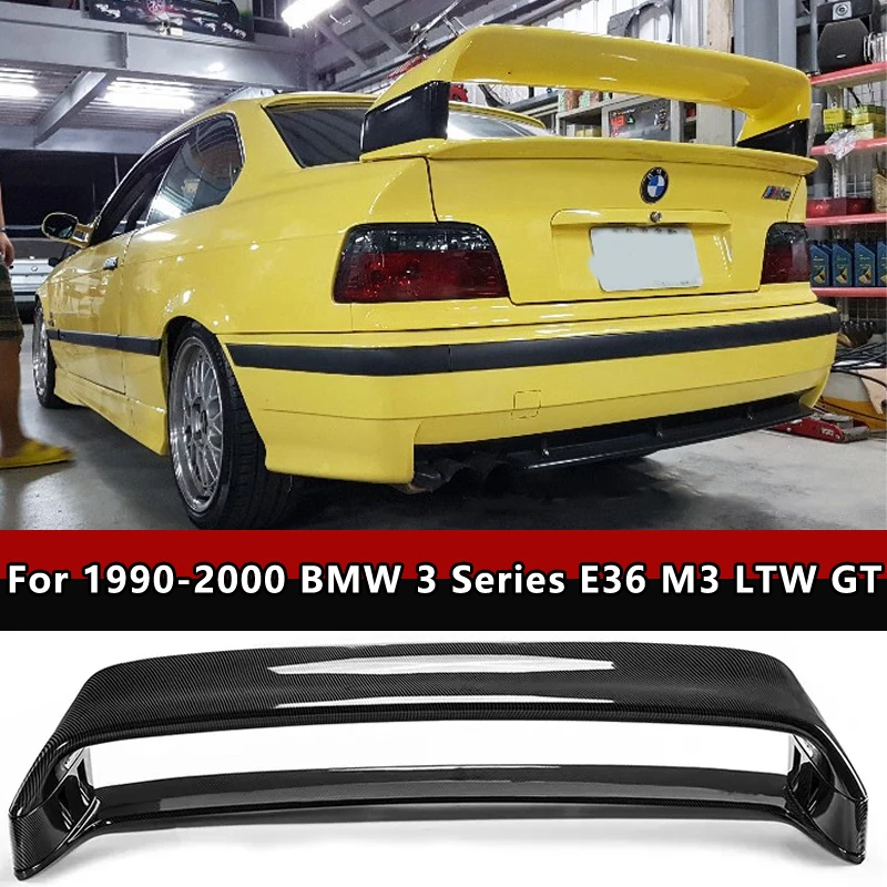 For 1990-2000 BMW 3 Series E36 M3 LTW GT ABS Plastic Rear Trunk Lid Rear Trunk Glossy Black Spoiler accessories