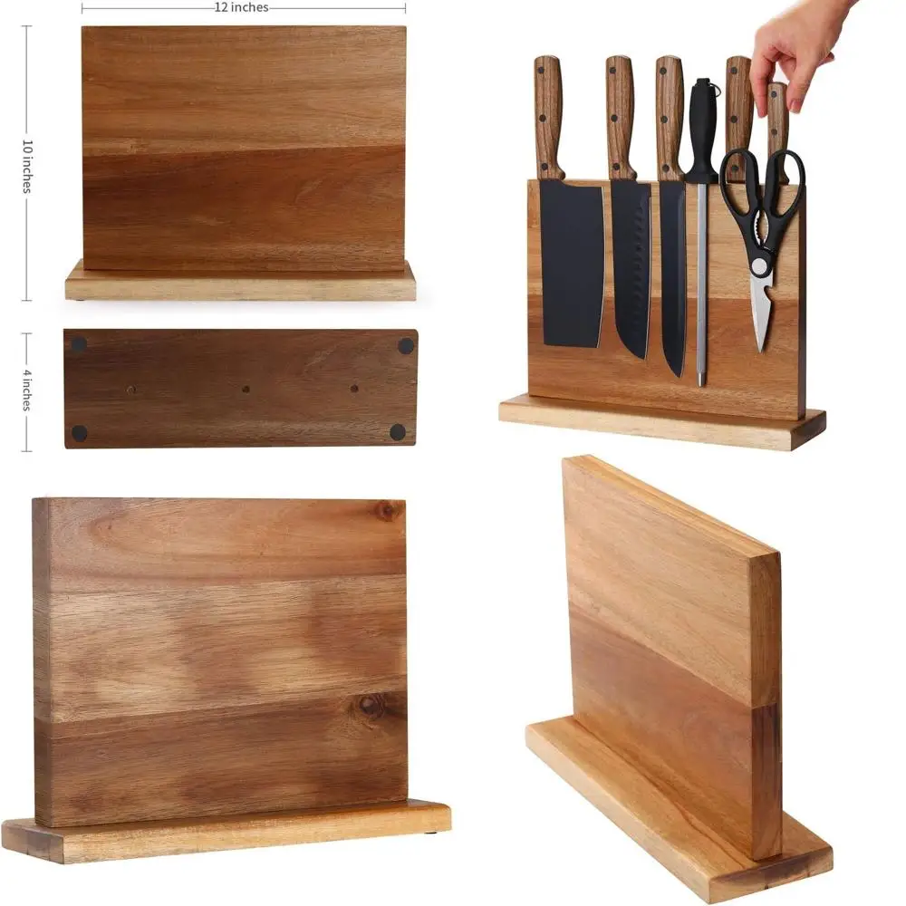 

Home Kitchen Magnetic Knie Block Holder Rack Magnetic Stands with Strong Enhanced MagMultiunctional Storage Knie Holder