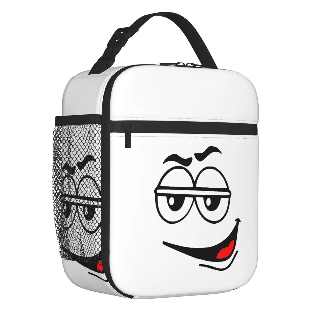 Custom Cartoon Chocolate Red Candy Face Lunch Bag Women Cooler Warm Insulated Lunch Box for Kids School Children