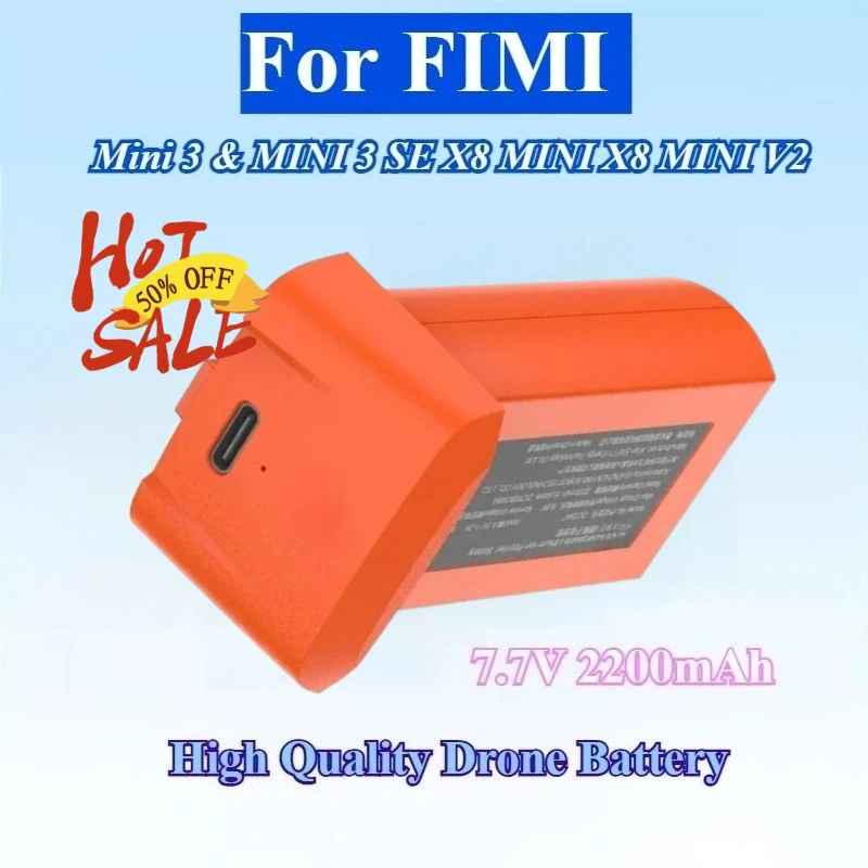 

7.7V 2200mAh For FIMI Mini 3 & 3 SE X8 MINI X8 MINI V2 Intelligent Flight Battery Rechargeable Lipo-Battery High Quality