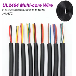 2-10m UL2464 Multi-Core Wire 30 28 26 24 22 20 18 16 14AWG/2 3 4 5 6 7 8 9 10Cores Channel Audio Power Cable Sheathed Wires