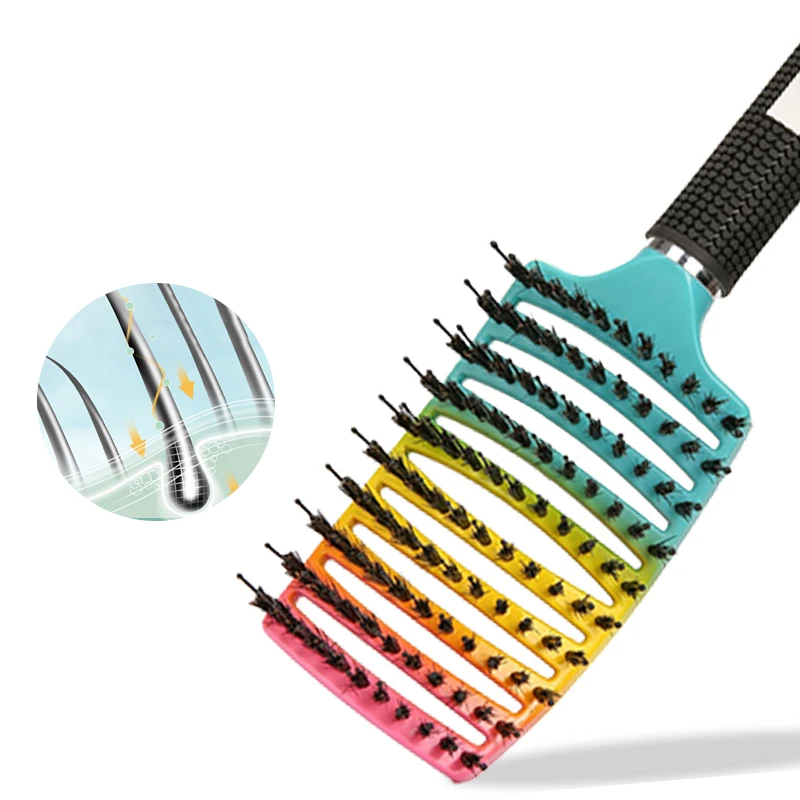 1pcs Detangling Hair Brush Bristle Nylon Comb Original Magic Demelant Massage Hair Brush for Salon Hairdressing Styling Tools