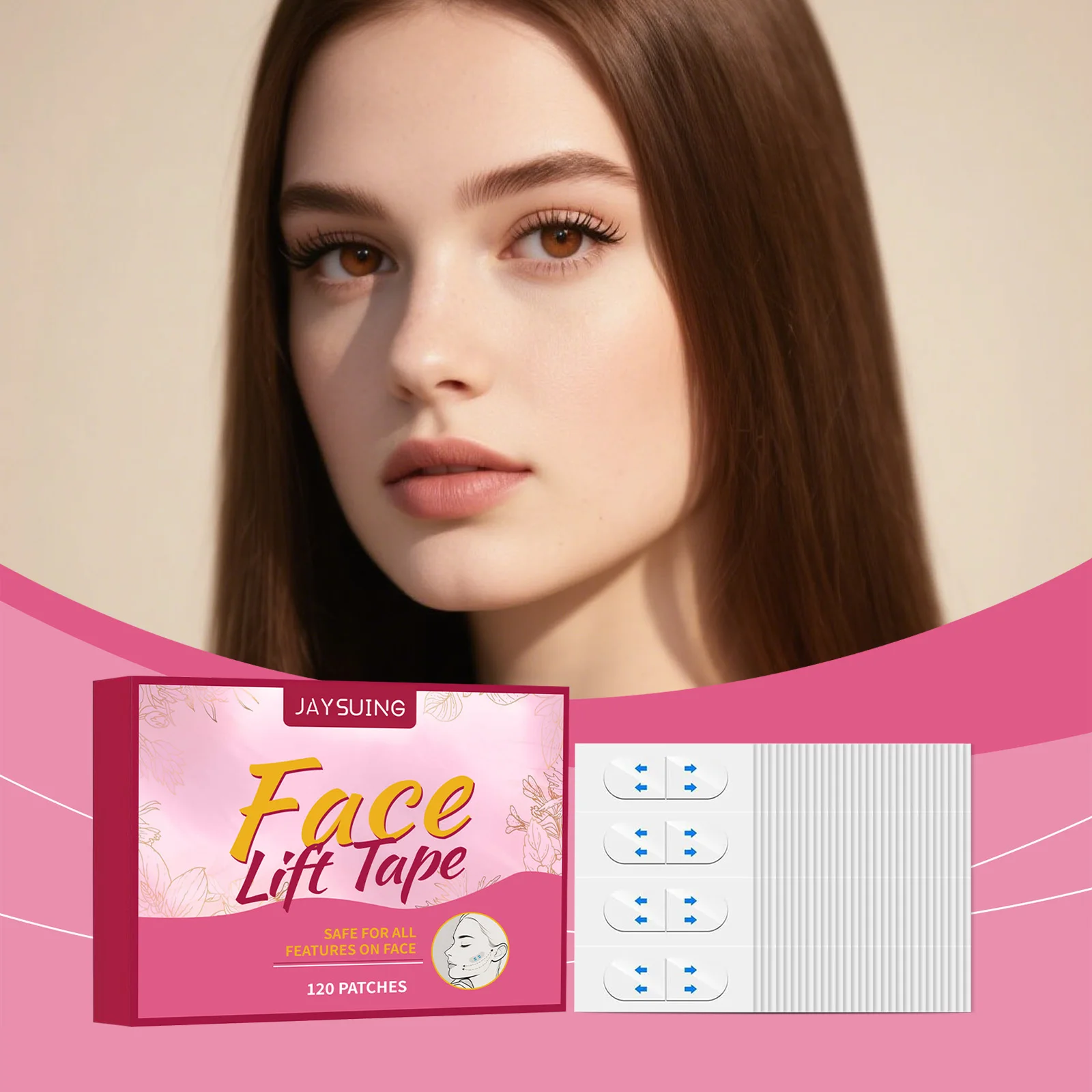 رقعة العناية بمرونة الوجه، رقعة رفع الوجه لتحسين ترهل البشرة وتعزيز كفاف الوجه، ملصق لشد البشرة غير المرئي