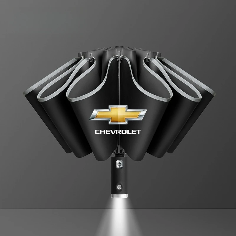 

Car Led Light Automatic Folding Windproof Sunshade Umbrella For Chevrolet Aveo Bolt Cavalier Cruze Onix Orlando Silverado Spark