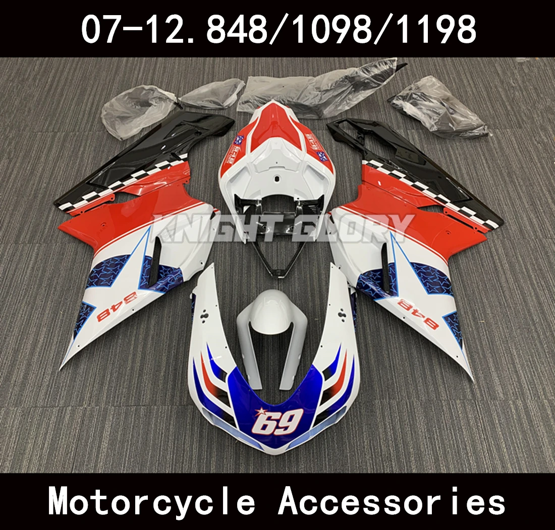 New ABS Motorcycle Fairing kit Fit For 848 evo 1098 1198 2007 2008 2009 2010 2011 2012