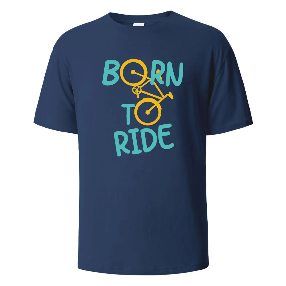 

Born To Ride Print T-Shirt Casual Short sleeved Tops Summer Tees For Men Women 100% Cotton O-neck Oversize Streetwear Basic TopZ