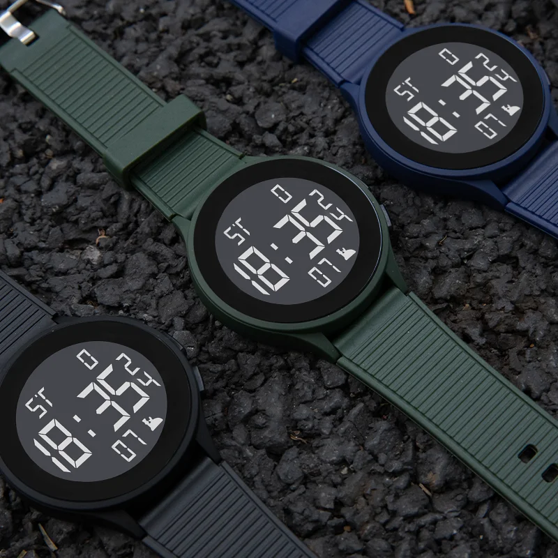 

Мужские электронные часы, водонепроницаемые, уличные, с защитой от падения, модные, со светящейся функцией, цифровые часы для студентов и подростков