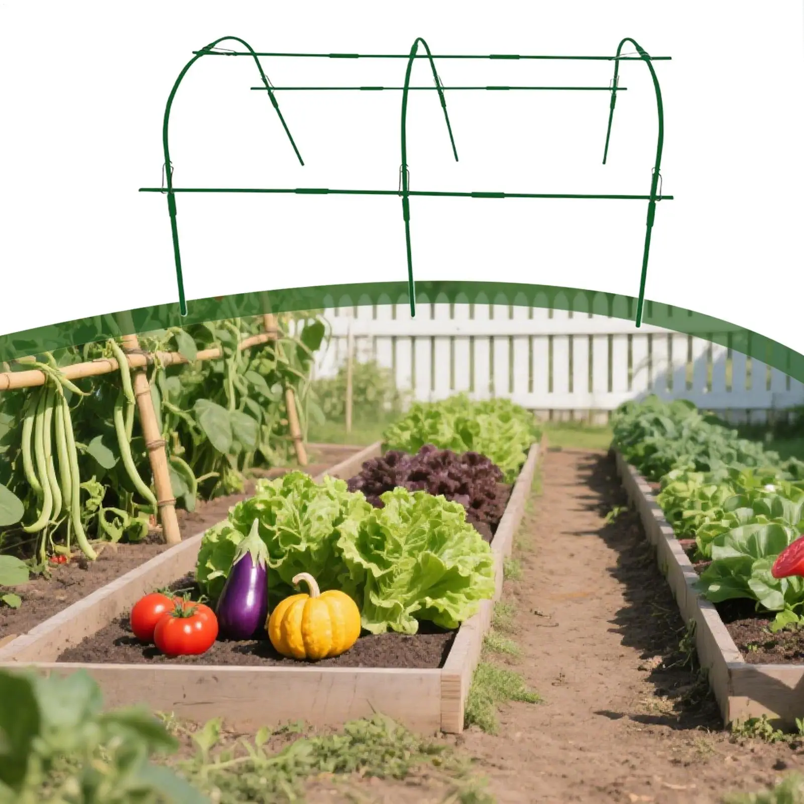 

Greenhouse Hoop Grow House Tunnel Windproof Planting Hoop Grow Tunnel For Raised Bed Greenhouse Orchard Flowerbed Backyard