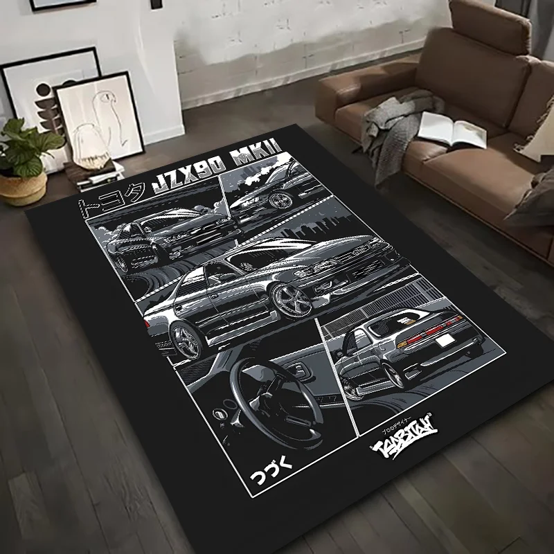 

JDM Cool Racing6 Автомобильный ковер с принтом Нескользящий многофункциональный ковер Коврик для гостиной Коврик для входа на пол Домашняя кухня Декор для прихожей