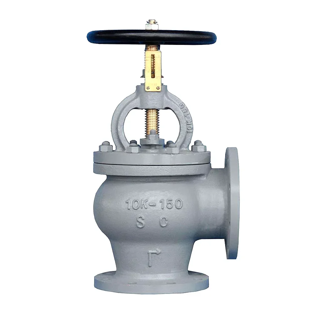 CLASS 125LB right angle globe valve in CI material