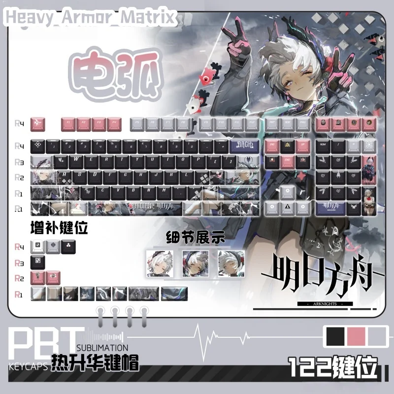 

Hot Sale Arknights Raidian Gaming Keycaps 120 Key Cherry Profile Mechanical Keyboard Anime Cute Cartoon Office Gift Keycaps