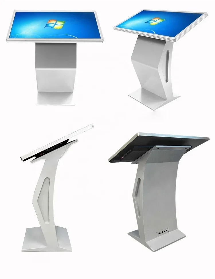 공장 가격 49 55 인치 셀프 서비스 키오스크 스마트 터치 스크린 플로어 스탠딩 광고 디스플레이 LCD 광고 플레이어 정보 디스플레이