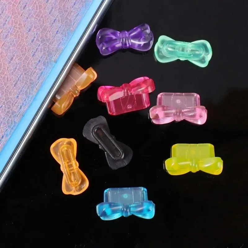 10/1 Uds tapón antipolvo encanto Mini tapones antipolvo de plástico tipo C para Iphone Xiaomi Samsung accesorios cubierta protectora de puerto de carga de teléfono