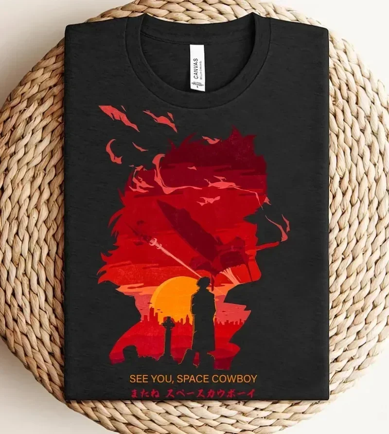 

2025 Anime fans shirts tee2025 new tee shirts Cowboy Bebop Oldschool Vintage 90's Tshirt Gift For Him Gift For Her Retro