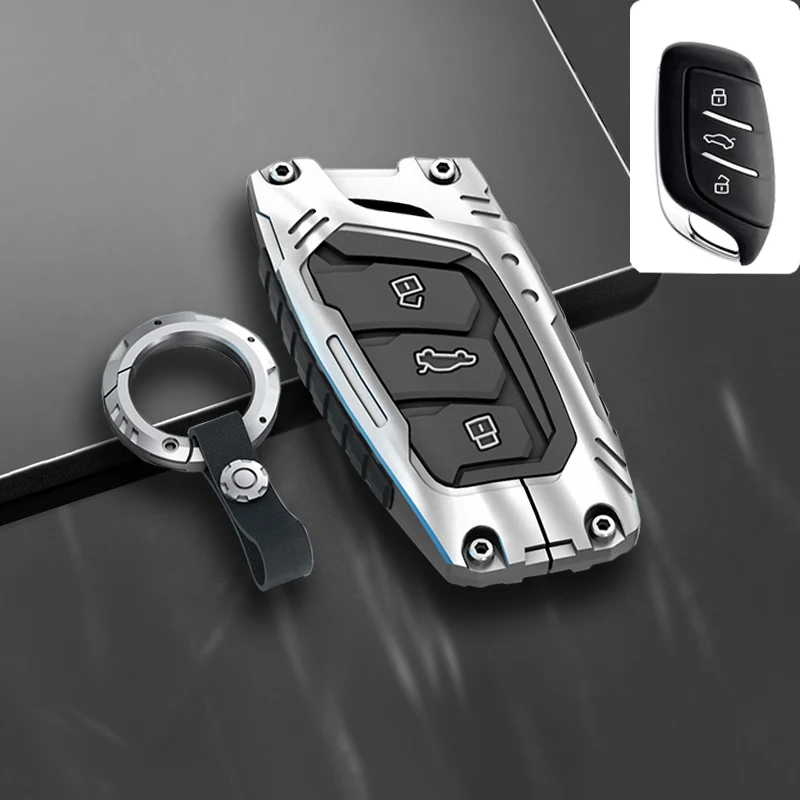 For MG 4 2023 Mg4 Ev MG HS GT ZS EV ZX MG5 MG6 3 Buttons Silicone Fob Key Cover Case Keychain for Roewe RX3 RX5 RX8 ERX5 I6 I5