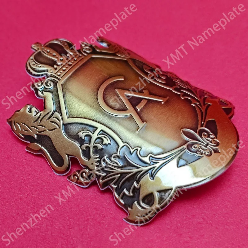 Custom.2024 Hot Sale Metal 3d Embossed Label Metallic Luster Perfume Logo Sticker