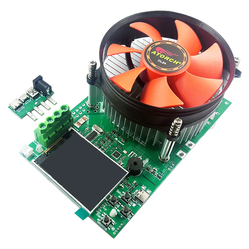 150W 4-przewodowy tester pojemności akumulatora 2,4-calowy kolorowy ekran TFT Typ CNC Elektroniczny tester rozładowania mocy obciążenia z adapterem UE — zdjęcie 2
