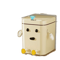 High-value intelligent induction trash can, household, with lid, bedroom, toilet, bathroom, silent, slow descent